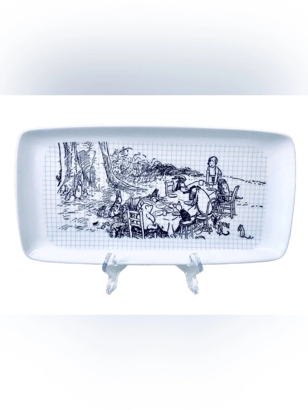 Disney Winnie The Pooh Sketchbook Rectangular Porcelain Serving 13